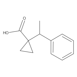 1-(1-Phenylethyl)cyclopropane-1-carboxylic acid结构式