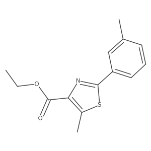 5-Methyl-2-m-tolyl-thiazole-4-carboxylic acid ethyl ester Structure