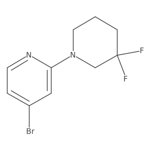 4-Bromo-2-(3,3-difluoropiperidin-1-yl)pyridine结构式