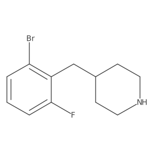 4-[(2-Bromo-6-fluorophenyl)methyl]piperidine结构式