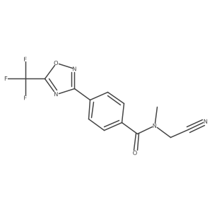 N-(cyanomethyl)-N-methyl-4-[5-(trifluoromethyl)-1,2,4-oxadiazol-3-yl]benzamide结构式