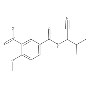 N-[(1R)-1-cyano-2-methylpropyl]-4-methoxy-3-nitrobenzamide结构式