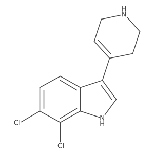 6,7-dichloro-3-(1,2,3,6-tetrahydropyridin-4-yl)-1H-indole结构式