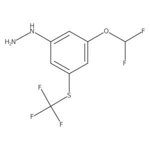1-(3-(Difluoromethoxy)-5-(trifluoromethylthio)phenyl)hydrazine结构式