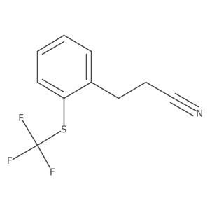 (2-(Trifluoromethylthio)phenyl)propanenitrile Structure
