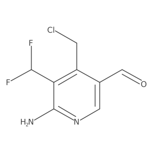 6-Amino-4-(chloromethyl)-5-(difluoromethyl)nicotinaldehyde Structure