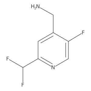 (2-(Difluoromethyl)-5-fluoropyridin-4-yl)methanamine结构式