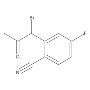 2-(1-Bromo-2-oxopropyl)-4-fluorobenzonitrile Structure