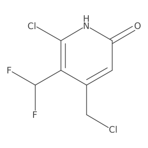 6-Chloro-4-(chloromethyl)-5-(difluoromethyl)pyridin-2-ol Structure