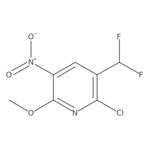 2-Chloro-3-(difluoromethyl)-6-methoxy-5-nitropyridine Structure