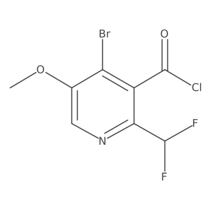 4-Bromo-2-(difluoromethyl)-5-methoxypyridine-3-carbonyl chloride Structure