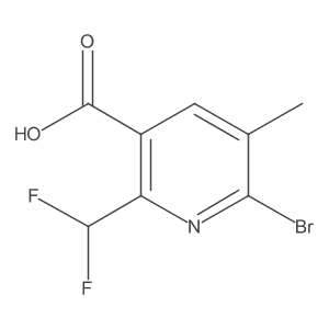 6-Bromo-2-(difluoromethyl)-5-methylnicotinic acid结构式