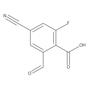 4-Cyano-2-fluoro-6-formylbenzoic acid Structure