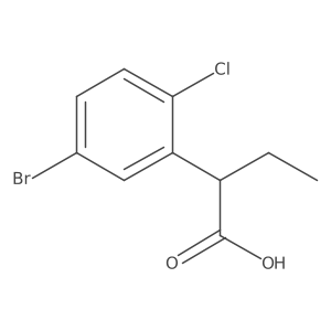 2-(5-Bromo-2-chlorophenyl)butanoic acid Structure