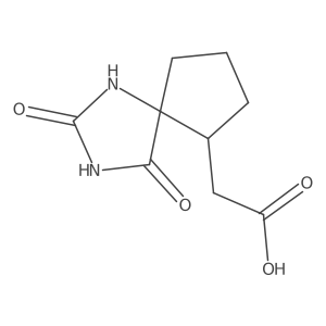 2-{2,4-Dioxo-1,3-diazaspiro[4.4]nonan-6-yl}acetic acid结构式