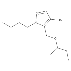 4-bromo-5-(sec-butoxymethyl)-1-butyl-1H-pyrazole结构式