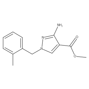 methyl 3-amino-1-(2-methylbenzyl)-1H-pyrazole-4-carboxylate结构式