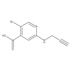 5-Bromo-2-[(prop-2-yn-1-yl)amino]pyridine-4-carboxylic acid Structure