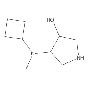 (3R,4R)-4-[cyclobutyl(methyl)amino]pyrrolidin-3-ol结构式