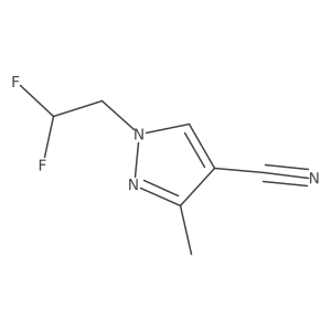 1-(2,2-Difluoroethyl)-3-methyl-1H-pyrazole-4-carbonitrile Structure