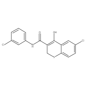 6-Chloro-N-(3-chlorophenyl)-4-hydroxy-2H-1-benzothiopyran-3-carboxamide Structure