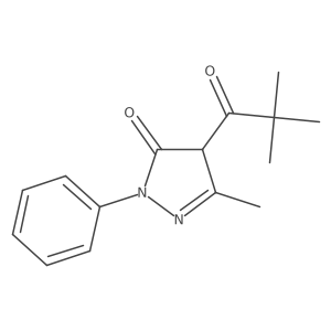 5-Methyl-2-phenyl-4-pivaloyl-2,4-dihydro-3H-pyrazol-3-one结构式