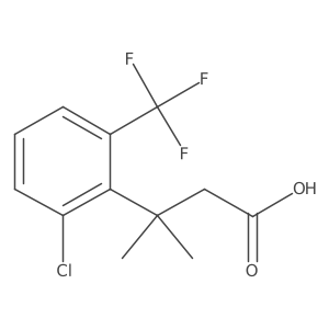 3-[2-Chloro-6-(trifluoromethyl)phenyl]-3-methylbutanoic acid结构式