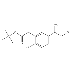 tert-butyl N-[5-(1-amino-2-hydroxyethyl)-2-chlorophenyl]carbamate结构式