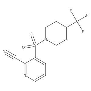 3-{[4-(Trifluoromethyl)piperidin-1-yl]sulfonyl}pyridine-2-carbonitrile Structure
