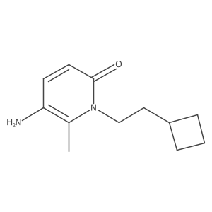 5-Amino-1-(2-cyclobutylethyl)-6-methyl-1,2-dihydropyridin-2-one结构式