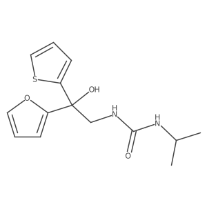1-(2-(Furan-2-yl)-2-hydroxy-2-(thiophen-2-yl)ethyl)-3-isopropylurea Structure