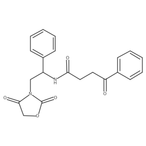 N-(2-(2,4-dioxooxazolidin-3-yl)-1-phenylethyl)-4-oxo-4-phenylbutanamide结构式