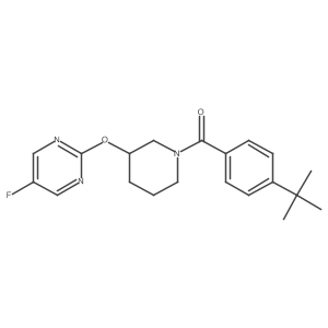 (4-(Tert-butyl)phenyl)(3-((5-fluoropyrimidin-2-yl)oxy)piperidin-1-yl)methanone Structure