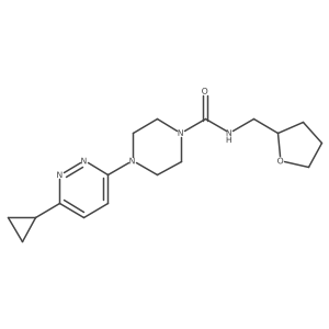 4-(6-cyclopropylpyridazin-3-yl)-N-((tetrahydrofuran-2-yl)methyl)piperazine-1-carboxamide Structure