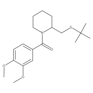 (2-((Tert-butylthio)methyl)piperidin-1-yl)(3,4-dimethoxyphenyl)methanone Structure