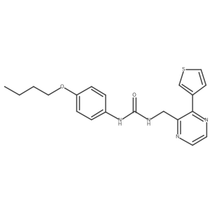 1-(4-Butoxyphenyl)-3-((3-(thiophen-3-yl)pyrazin-2-yl)methyl)urea结构式