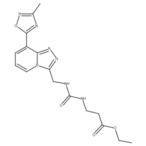 Ethyl 3-(3-((8-(3-methyl-1,2,4-oxadiazol-5-yl)-[1,2,4]triazolo[4,3-a]pyridin-3-yl)methyl)ureido)propanoate结构式