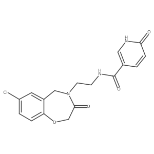 N-(2-(7-chloro-3-oxo-2,3-dihydrobenzo[f][1,4]oxazepin-4(5H)-yl)ethyl)-6-oxo-1,6-dihydropyridine-3-carboxamide结构式