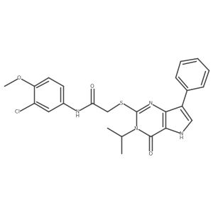 N-(3-chloro-4-methoxyphenyl)-2-((3-isopropyl-4-oxo-7-phenyl-4,5-dihydro-3H-pyrrolo[3,2-d]pyrimidin-2-yl)thio)acetamide Structure