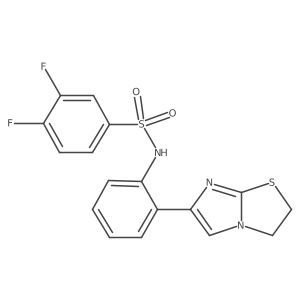 N-(2-(2,3-dihydroimidazo[2,1-b]thiazol-6-yl)phenyl)-3,4-difluorobenzenesulfonamide结构式