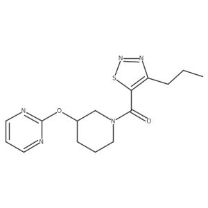 (4-Propyl-1,2,3-thiadiazol-5-yl)(3-(pyrimidin-2-yloxy)piperidin-1-yl)methanone Structure