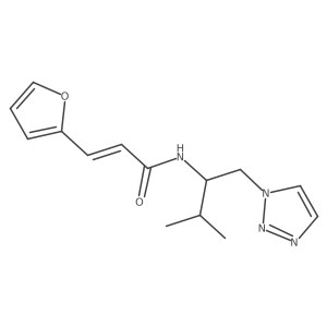 (E)-3-(furan-2-yl)-N-(3-methyl-1-(1H-1,2,3-triazol-1-yl)butan-2-yl)acrylamide结构式