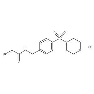 2-Amino-N-[(4-morpholin-4-ylsulfonylphenyl)methyl]acetamide;hydrochloride Structure