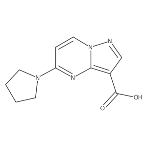 5-(Pyrrolidin-1-yl)pyrazolo[1,5-a]pyrimidine-3-carboxylic acid Structure