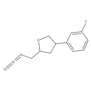 (2S,4R)-2-(azidomethyl)-4-(3-fluorophenyl)oxolane结构式