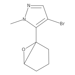 4-Bromo-1-methyl-5-{6-oxabicyclo[3.1.0]hexan-1-yl}-1H-pyrazole结构式