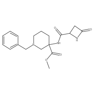 Methyl 1-benzyl-3-(4-oxoazetidine-2-amido)piperidine-3-carboxylate结构式