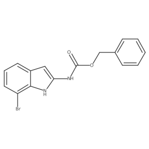 benzyl N-(7-bromo-1H-indol-2-yl)carbamate结构式