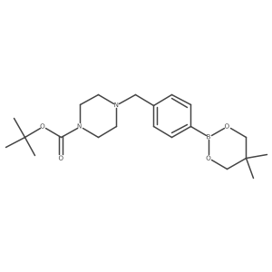 Tert-butyl 4-[4-(5,5-dimethyl-1,3,2-dioxaborinan-2-YL)benzyl]piperazine-1-carboxylate Structure