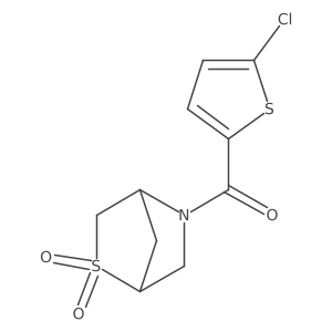 (5-Chlorothiophen-2-yl)(2,2-dioxido-2-thia-5-azabicyclo[2.2.1]heptan-5-yl)methanone Structure